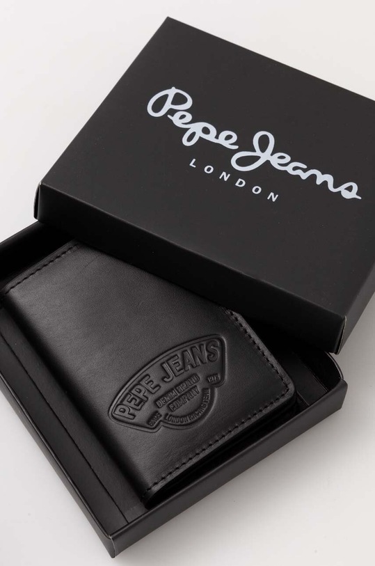 Pepe Jeans portfel skórzany KLAY WALLET czarny PM070381