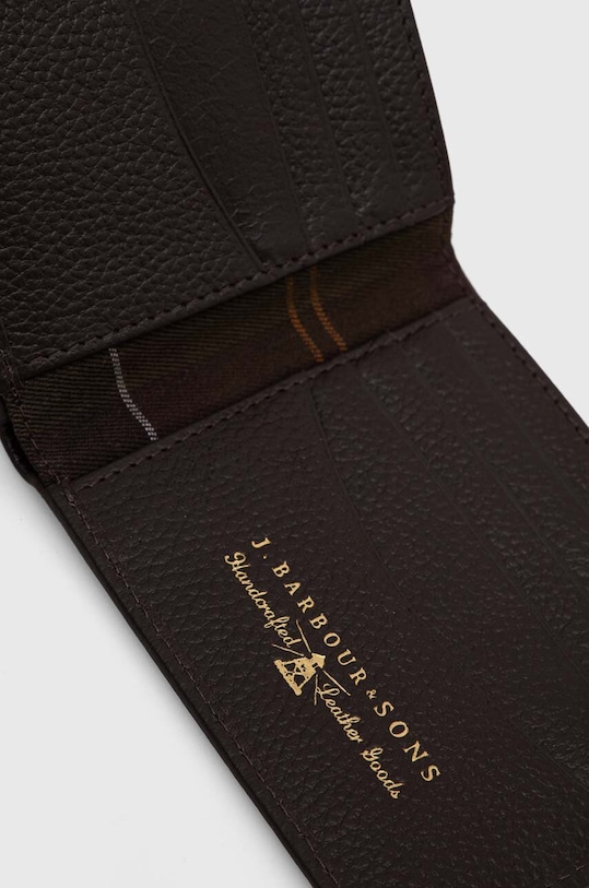 Kožená peněženka Barbour MLG0007 hnědá SS24