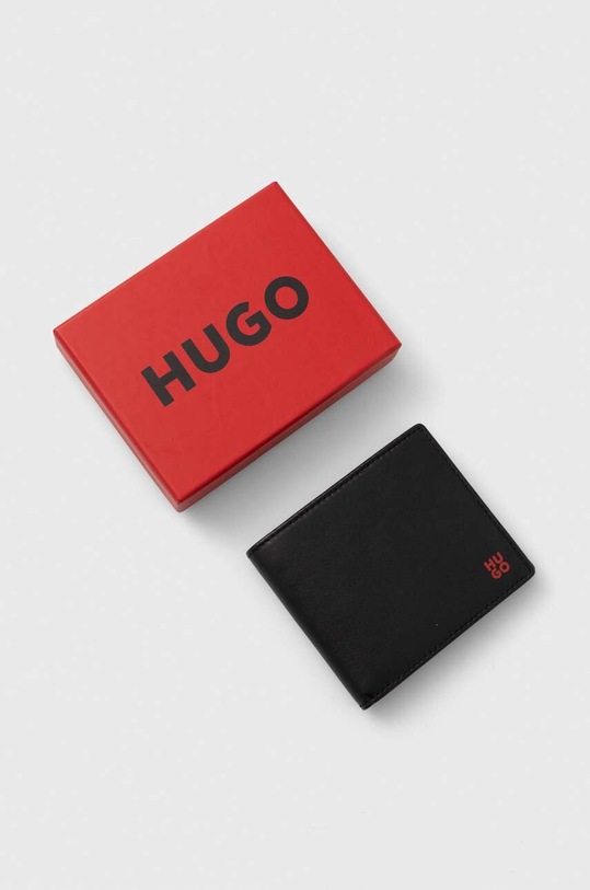 Doplňky Kožená peněženka HUGO 50516966 černá