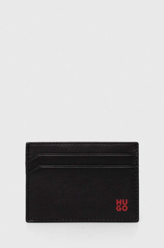HUGO etui na karty skórzane etui na karty czarny 50516967