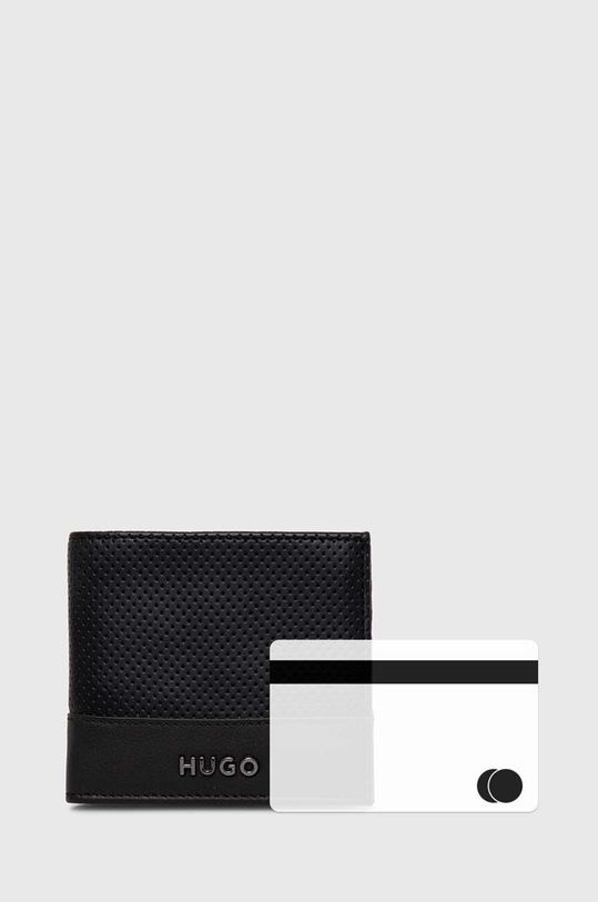 HUGO portofel de piele 50517392 negru