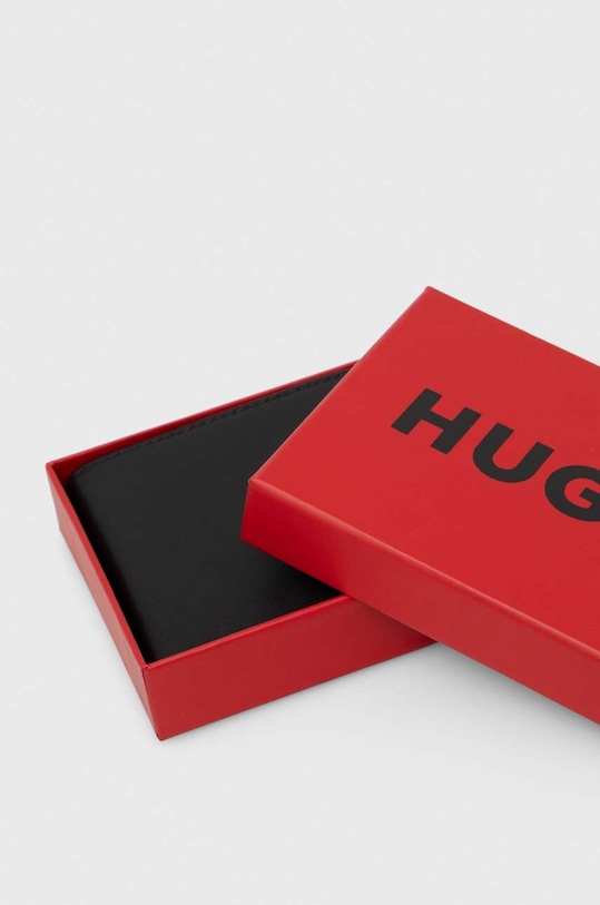 Δερμάτινο πορτοφόλι HUGO 50519497 μαύρο