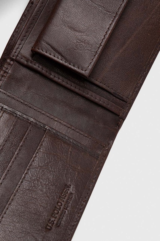 U.S. Polo Assn. portfel skórzany brązowy AIUS82351MHA.511