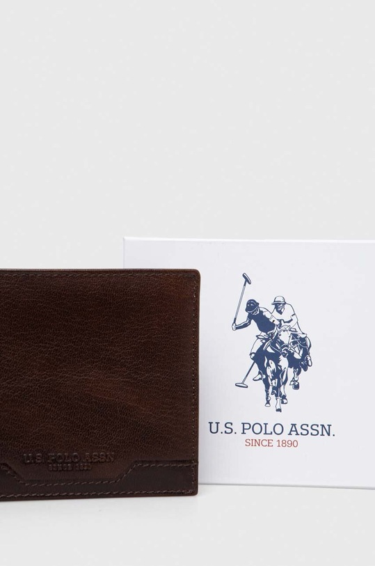 U.S. Polo Assn. portfel skórzany AIUS82351MHA.511 brązowy