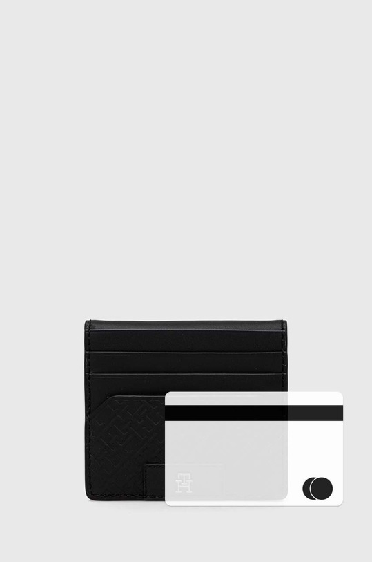Kožni etui za kartice Tommy Hilfiger AM0AM12172 crna