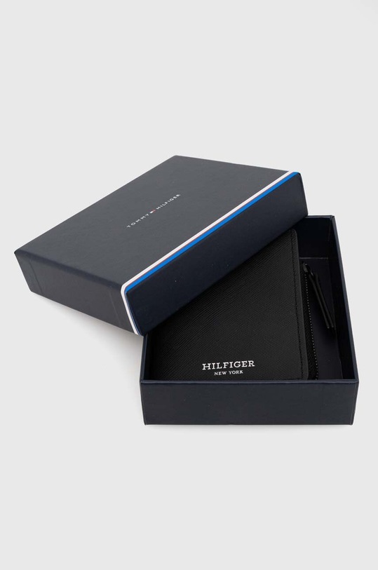 Tommy Hilfiger portfel skórzany czarny AM0AM12306