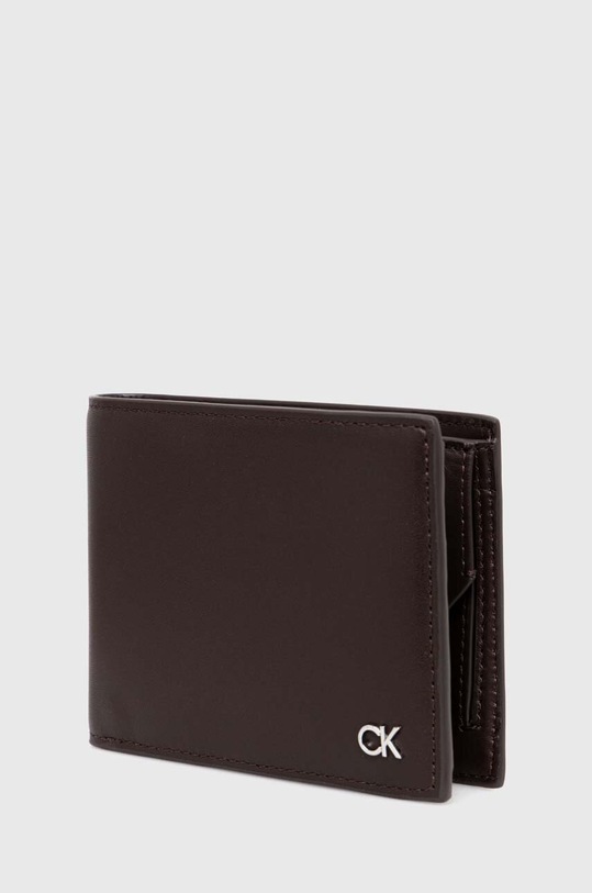 Kožená peňaženka Calvin Klein K50K511689 hnedá SS24