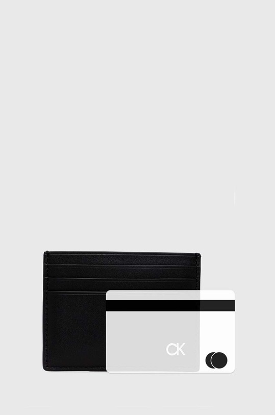 Calvin Klein etui na karty skórzane czarny K50K511690