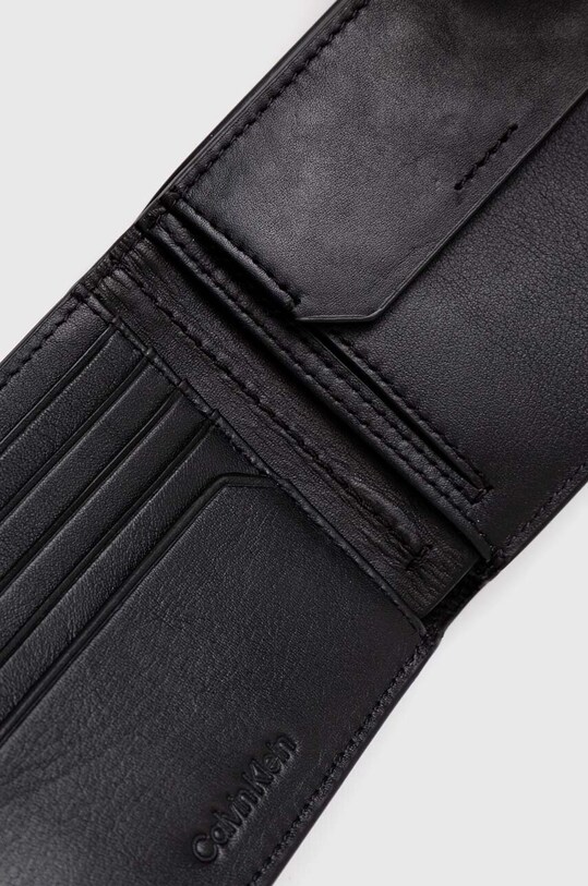 Шкіряний гаманець Calvin Klein чорний K50K511692