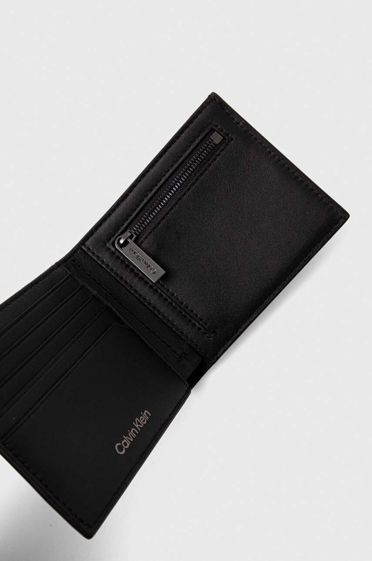 Kožená peňaženka Calvin Klein čierna K50K511835
