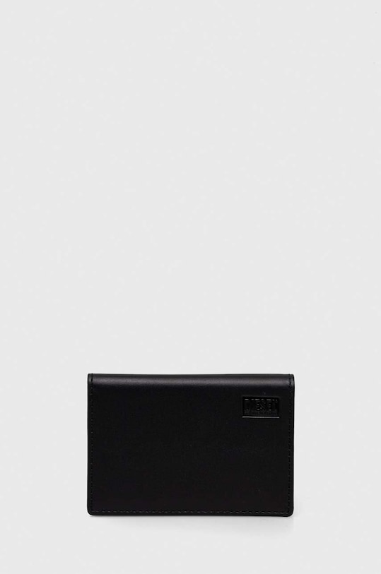 Diesel portacarte in pelle pelle fiore nero X09671.PR227