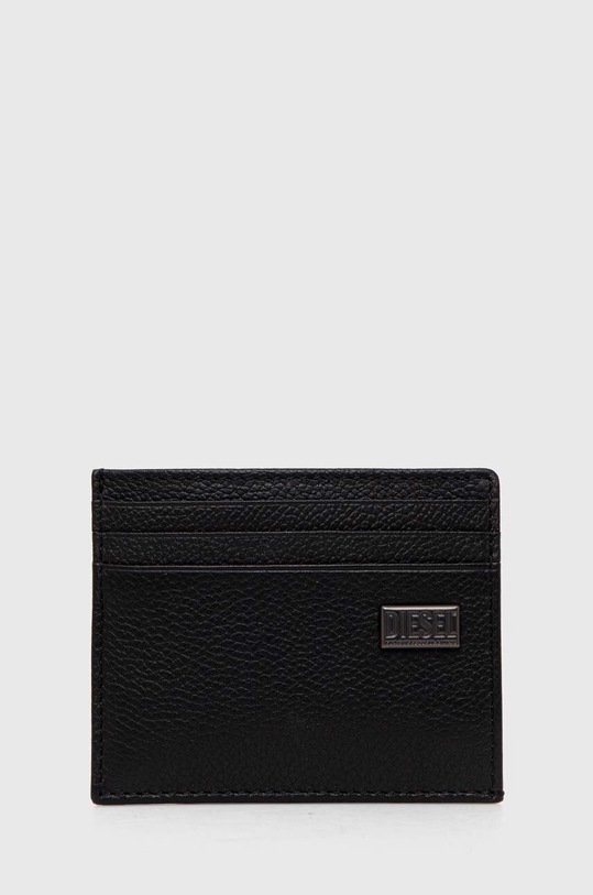 Diesel etui na karty skórzane etui na karty czarny X09910.P0685