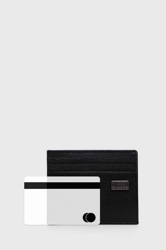 Δερμάτινη θήκη για κάρτες Diesel μαύρο X09910.P0685