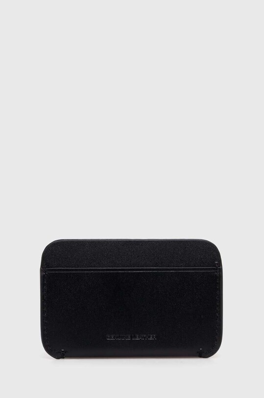 Kožené pouzdro na karty Fred Perry Burnished Leather Cardholder L4334.102 černá SS24