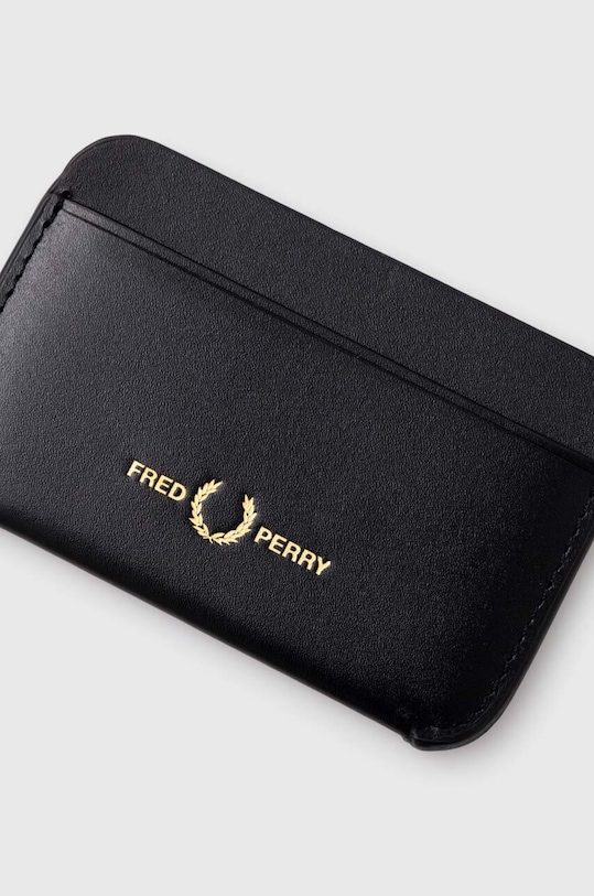 Accessories Fred Perry leather card holder Burnished Leather Cardholder L4334.102 black
