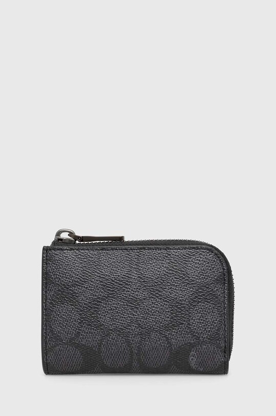 Coach portfel skórzany skóra licowa czarny CS477