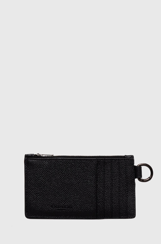 Coach etui na karty skórzane CJ879 czarny SS24