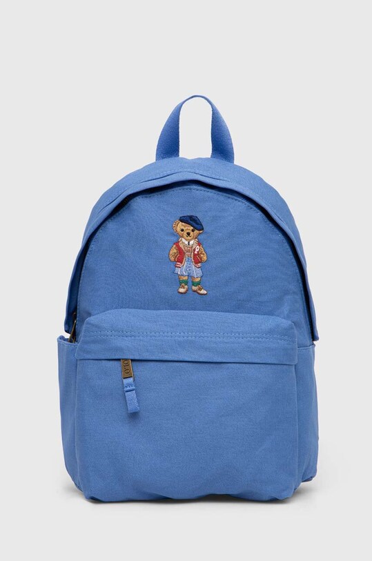 Дитячий рюкзак Polo Ralph Lauren гладкий блакитний 9AR076