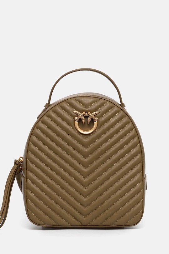 Kožený batoh Pinko jemný vzor hnědá 102530.A1J2