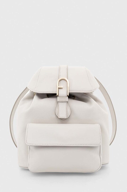 Furla ghiozdan de piele Flow uni alb WB01084.BX2045.1704S
