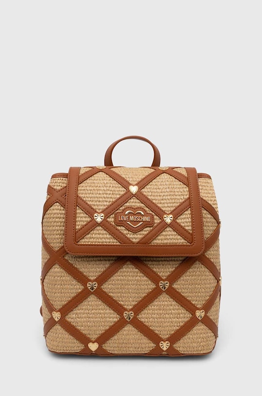 Love Moschino plecak nie mieści A4 beżowy JC4309PP0I