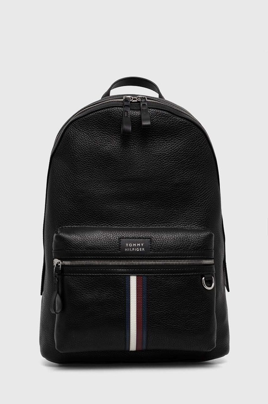 Kožený batoh Tommy Hilfiger přírodní kůže černá AM0AM12293