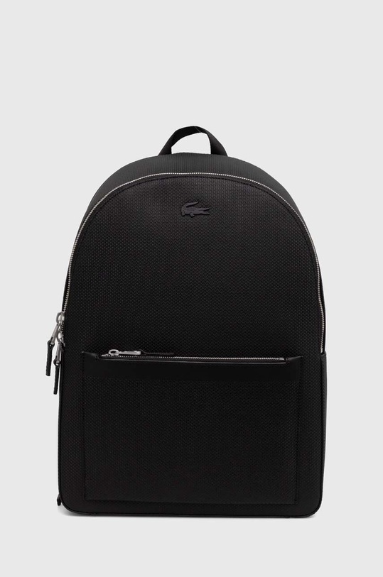 Lacoste ghiozdan de piele uni negru NH3269