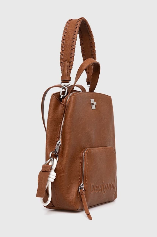 Desigual plecak HALF LOGO 24 24SAKP03 brązowy SS24