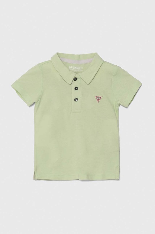 Guess polo bawełniane dziecięce bawełna zielony N2GP03.KAPY0.PPYH