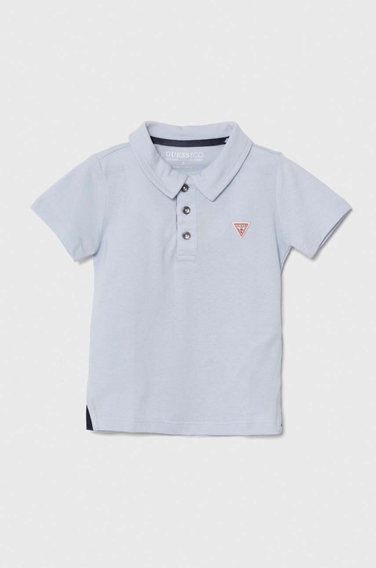 Guess polo bawełniane dziecięce bawełna niebieski N2GP03.KAPY0.PPYH