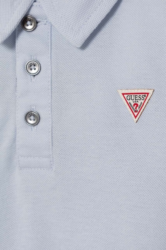 Chłopiec Guess polo bawełniane dziecięce N2GP03.KAPY0.PPYH niebieski