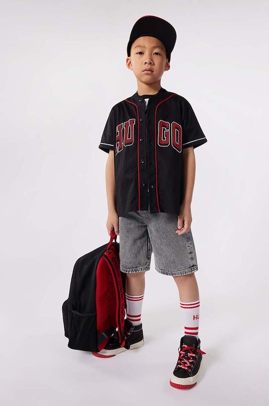 HUGO gyerek póló fekete G00017.102.108