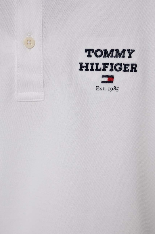 Chłopiec Tommy Hilfiger polo bawełniane dziecięce KB0KB08738.PPYH biały