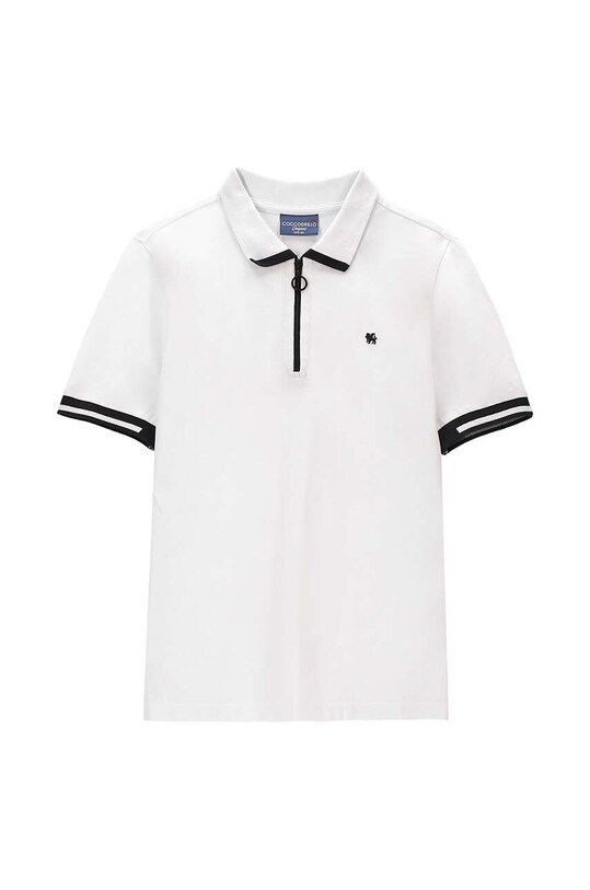Coccodrillo polo dziecięce z kołnierzykiem biały WC4143605EJB