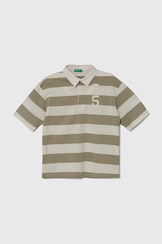 Детское хлопковое поло United Colors of Benetton хлопок серый 354XC301D.G.Seasonal