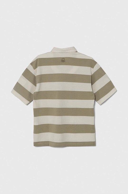 Детское хлопковое поло United Colors of Benetton 354XC301D.G.Seasonal серый SS24