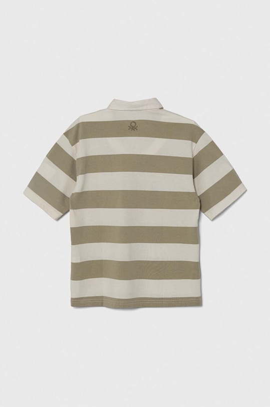 Dětská bavlněná polokošile United Colors of Benetton 354XC301D.G.Seasonal šedá SS24
