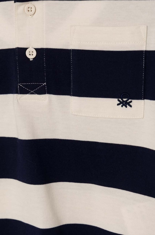 Αγορίστικα Παιδικά βαμβακερά μπλουζάκια πόλο United Colors of Benetton 354XG300K.P.Seasonal σκούρο μπλε