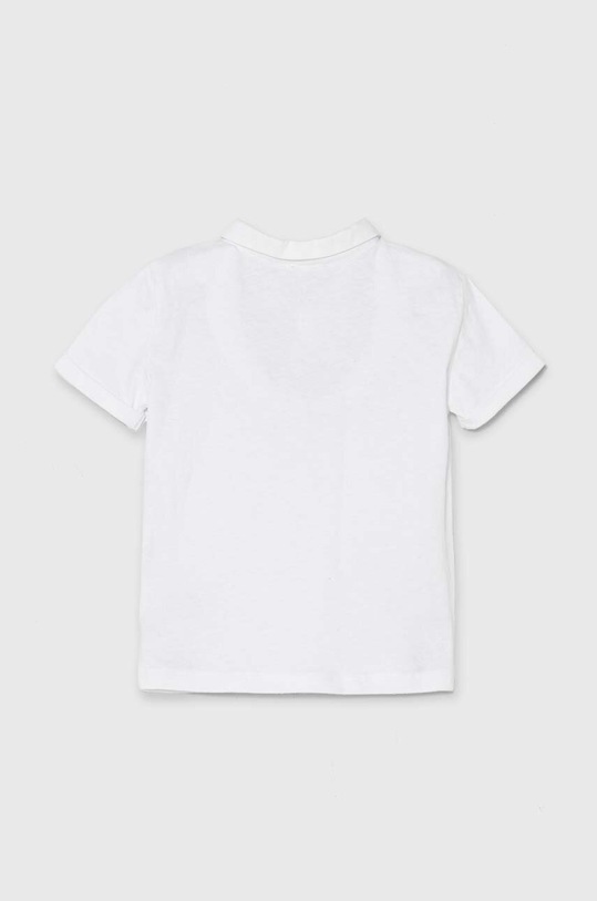 Băieți United Colors of Benetton tricou polo pentru copii 3F4JA104D.W.Seasonal alb