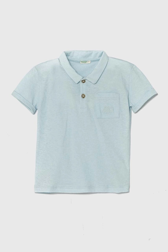 Polo majica za bebe United Colors of Benetton bez uzorka plava 3F4JA104D.W.Seasonal