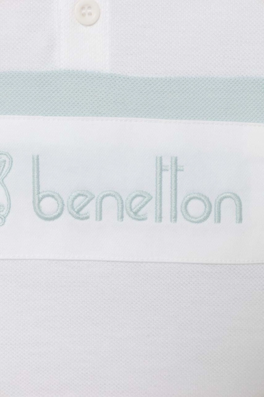 Dječaci Pamučna polo majica za bebe United Colors of Benetton 3088A3004.W.Seasonal bijela