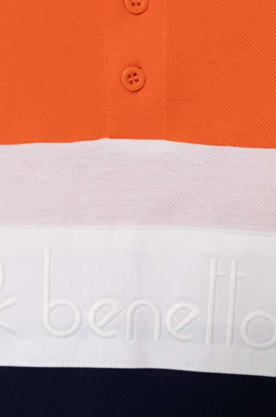 Хлопчик Дитяче бавовняне поло United Colors of Benetton 3088C301G.G.Seasonal помаранчевий