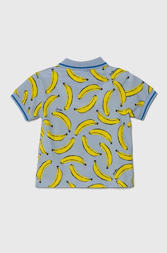 United Colors of Benetton tricouri polo din bumbac pentru copii 361YG300P.P.Seasonal albastru SS24