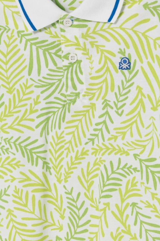 CHLAPEC Dětská bavlněná polokošile United Colors of Benetton 361YG300P.P.Seasonal zelená