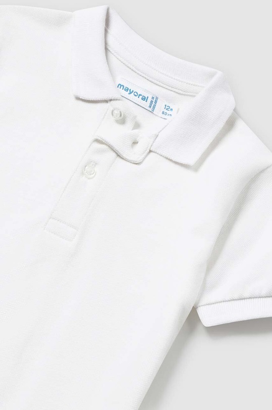 Αγορίστικα Βρεφικά βαμβακερά μπλουζάκια πόλο Mayoral 102.3K.Baby.PPYH λευκό