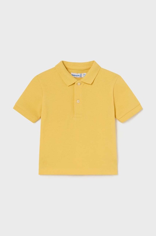Βρεφικά βαμβακερά μπλουζάκια πόλο Mayoral βαμβάκι κίτρινο 102.3K.Baby.PPYH