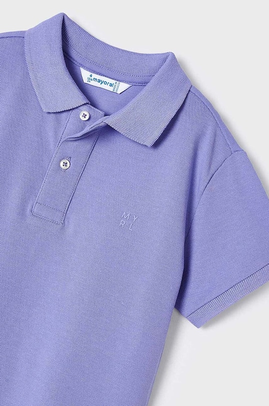 Παιδικά βαμβακερά μπλουζάκια πόλο Mayoral μωβ 150.5G.Mini.PPYH