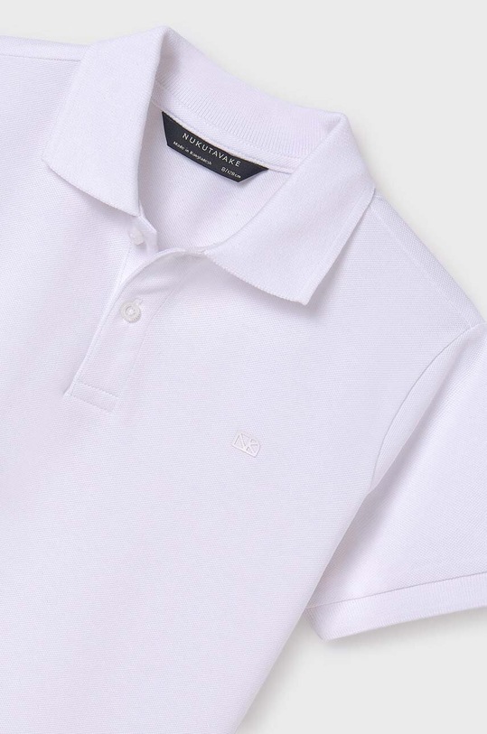 Αγορίστικα Παιδικά βαμβακερά μπλουζάκια πόλο Mayoral 890.7E.Junior.PPYH λευκό