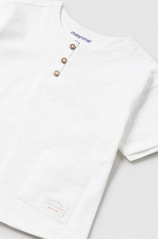 Αγορίστικα Βρεφικά βαμβακερά μπλουζάκια πόλο Mayoral 1016.3A.Baby.PPYH λευκό