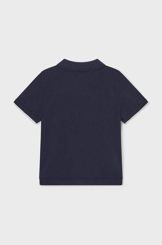 Бебешка памучна тениска с яка Mayoral 1105.3B.Baby.PPYH тъмносин SS24